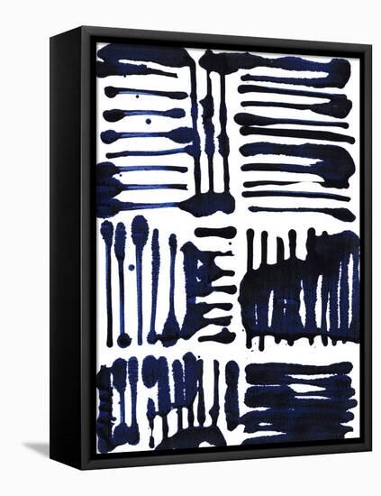 Indigo Stripes II-Jodi Fuchs-Framed Stretched Canvas