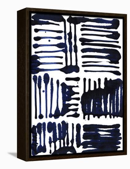 Indigo Stripes II-Jodi Fuchs-Framed Stretched Canvas