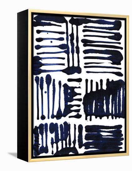 Indigo Stripes II-Jodi Fuchs-Framed Stretched Canvas