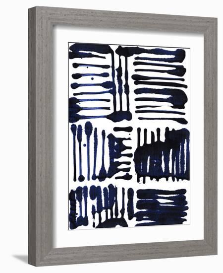 Indigo Stripes II-Jodi Fuchs-Framed Art Print