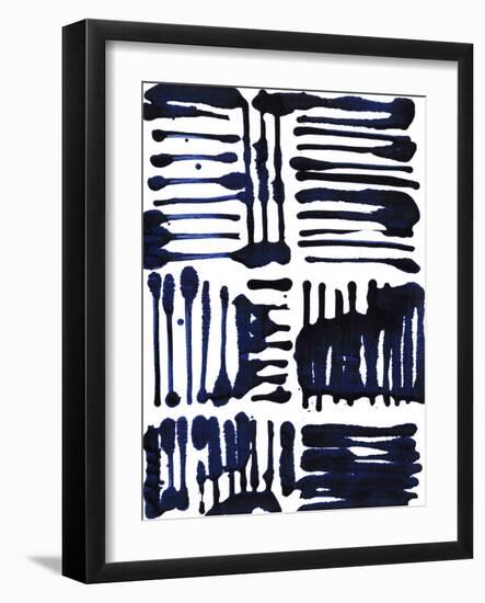 Indigo Stripes II-Jodi Fuchs-Framed Art Print
