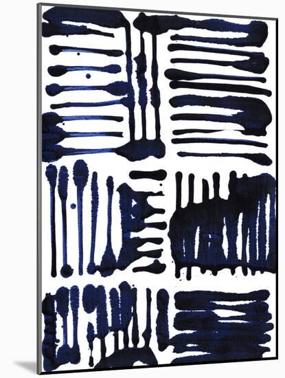 Indigo Stripes II-Jodi Fuchs-Mounted Art Print