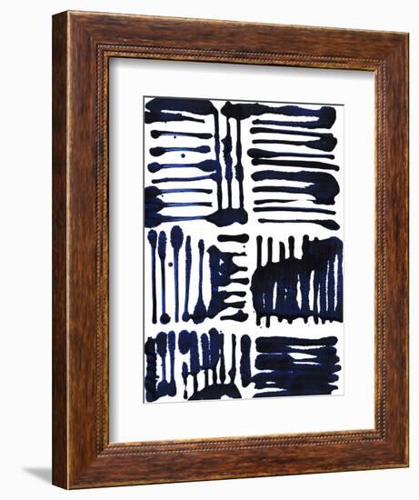 Indigo Stripes II-Jodi Fuchs-Framed Art Print