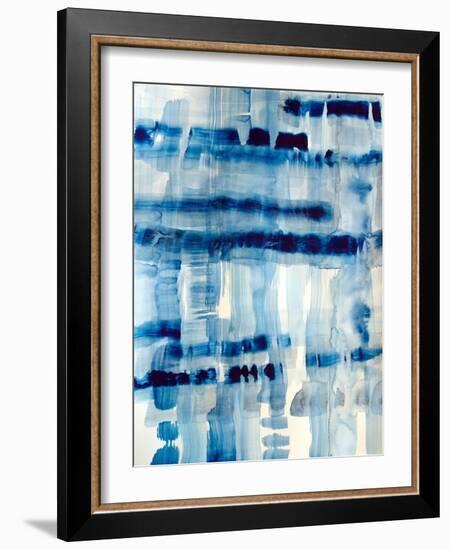 Indigo Stripes No. 1-Hope Bainbridge-Framed Art Print