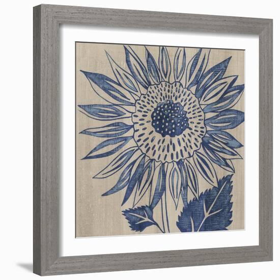 Indigo Sunflower-Chariklia Zarris-Framed Premium Giclee Print