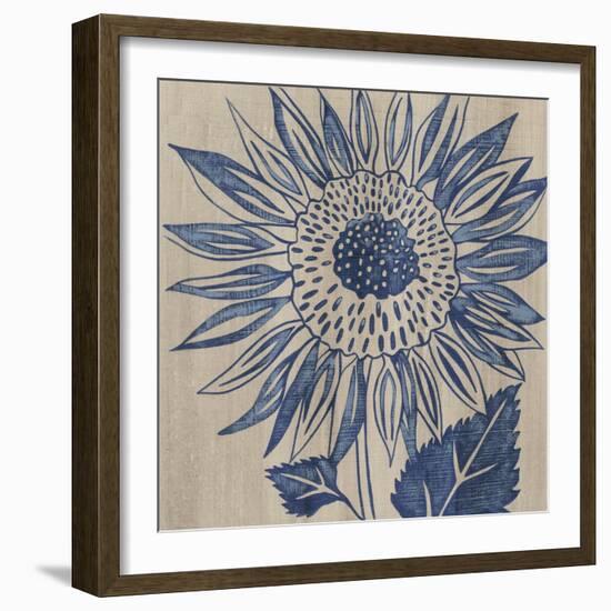 Indigo Sunflower-Chariklia Zarris-Framed Premium Giclee Print