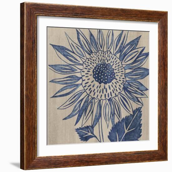 Indigo Sunflower-Chariklia Zarris-Framed Premium Giclee Print