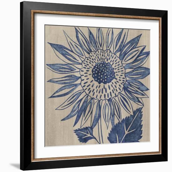 Indigo Sunflower-Chariklia Zarris-Framed Premium Giclee Print