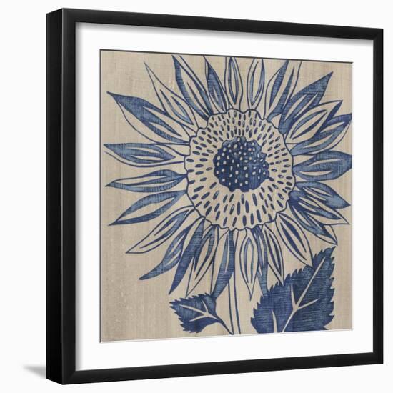 Indigo Sunflower-Chariklia Zarris-Framed Premium Giclee Print