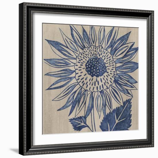 Indigo Sunflower-Chariklia Zarris-Framed Premium Giclee Print