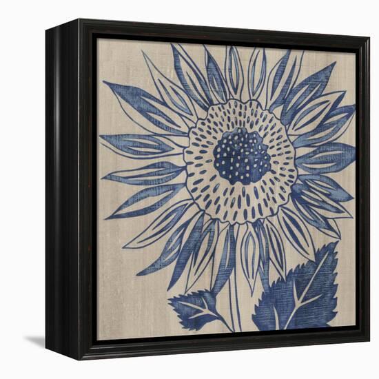 Indigo Sunflower-Chariklia Zarris-Framed Stretched Canvas