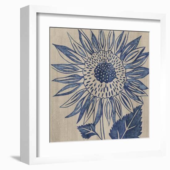 Indigo Sunflower-Chariklia Zarris-Framed Art Print