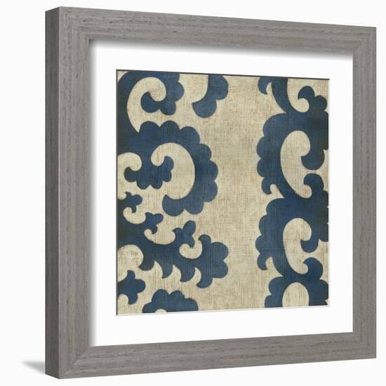 Indigo Suzani III-Chariklia Zarris-Framed Art Print