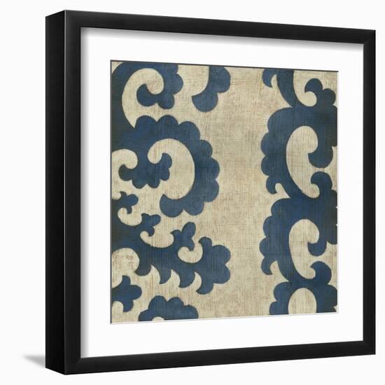 Indigo Suzani III-Chariklia Zarris-Framed Art Print