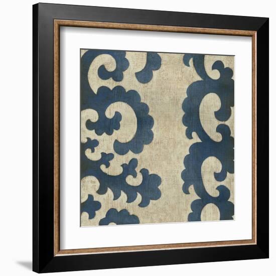 Indigo Suzani III-Chariklia Zarris-Framed Art Print