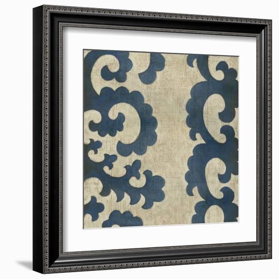 Indigo Suzani III-Chariklia Zarris-Framed Art Print