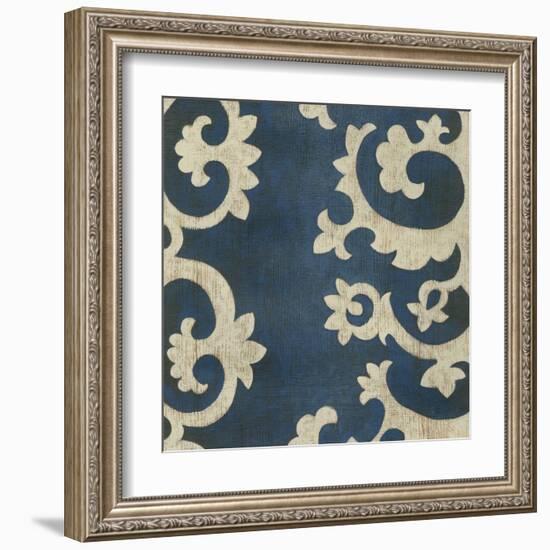 Indigo Suzani IV-Chariklia Zarris-Framed Art Print