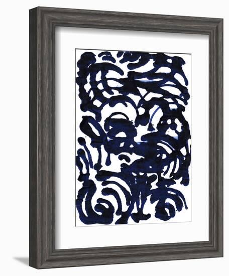 Indigo Swirls II-Jodi Fuchs-Framed Art Print