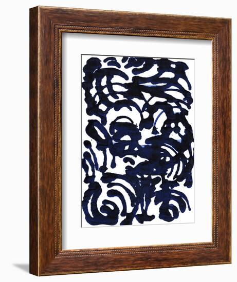 Indigo Swirls II-Jodi Fuchs-Framed Art Print