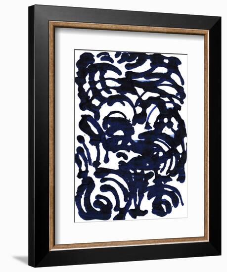 Indigo Swirls II-Jodi Fuchs-Framed Art Print