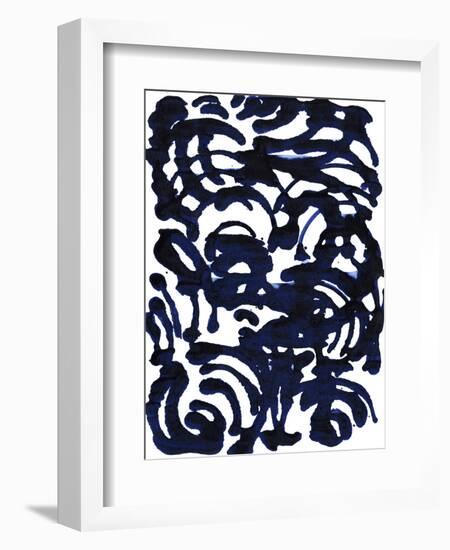 Indigo Swirls II-Jodi Fuchs-Framed Art Print