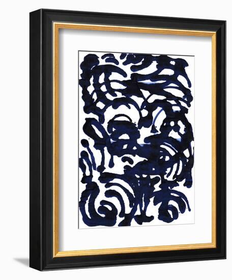 Indigo Swirls II-Jodi Fuchs-Framed Art Print