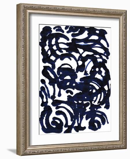 Indigo Swirls II-Jodi Fuchs-Framed Art Print