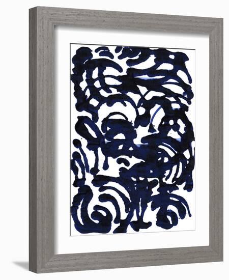 Indigo Swirls II-Jodi Fuchs-Framed Art Print