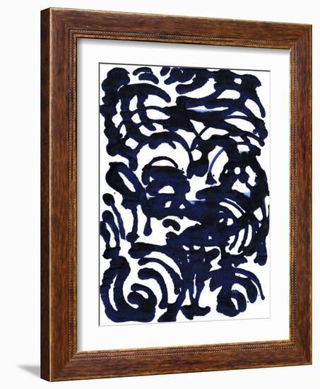 Indigo Swirls II-Jodi Fuchs-Framed Art Print