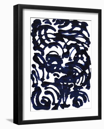 Indigo Swirls II-Jodi Fuchs-Framed Art Print