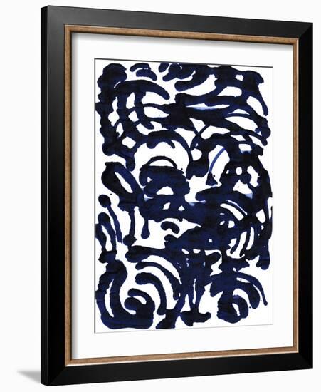 Indigo Swirls II-Jodi Fuchs-Framed Art Print
