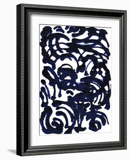 Indigo Swirls II-Jodi Fuchs-Framed Art Print