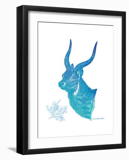 Indigo & Teal Deer II-Gwendolyn Babbitt-Framed Art Print