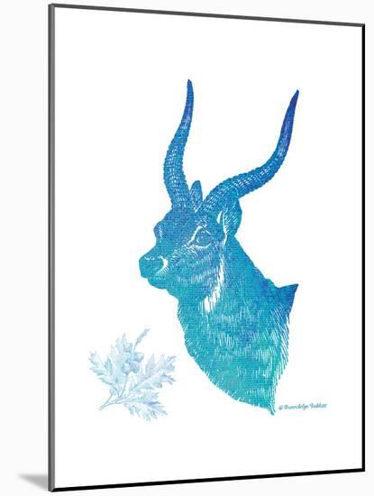 Indigo & Teal Deer II-Gwendolyn Babbitt-Mounted Art Print