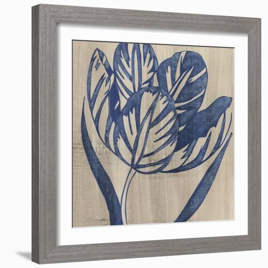 Indigo Tulip-Chariklia Zarris-Framed Art Print