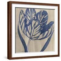 Indigo Tulip-Chariklia Zarris-Framed Art Print