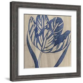 Indigo Tulip-Chariklia Zarris-Framed Art Print