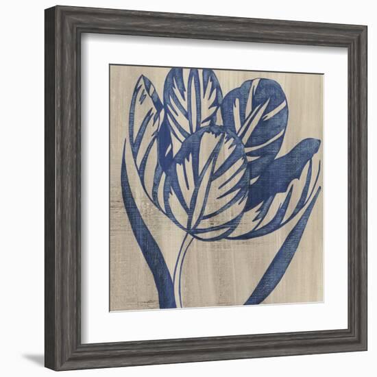 Indigo Tulip-Chariklia Zarris-Framed Art Print