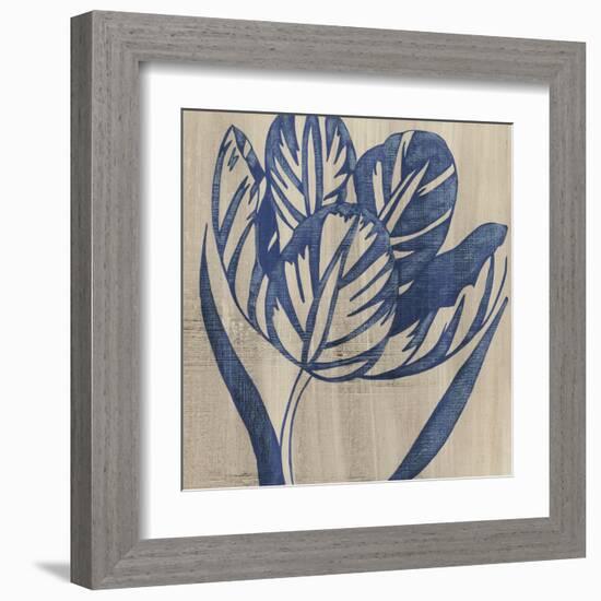 Indigo Tulip-Chariklia Zarris-Framed Art Print