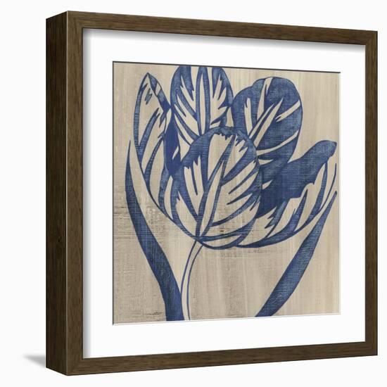 Indigo Tulip-Chariklia Zarris-Framed Art Print