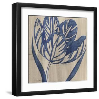 Indigo Tulip-Chariklia Zarris-Framed Art Print