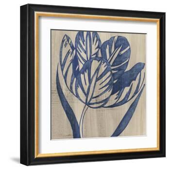 Indigo Tulip-Chariklia Zarris-Framed Art Print