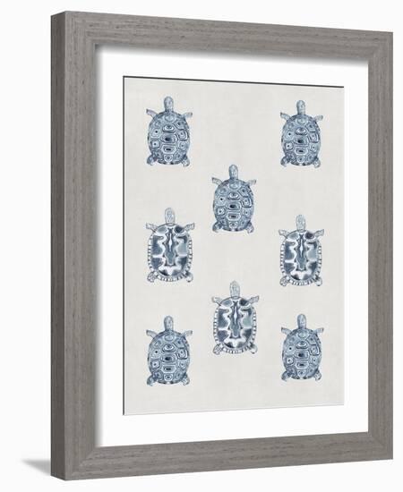 Indigo Turtles-Aimee Wilson-Framed Art Print