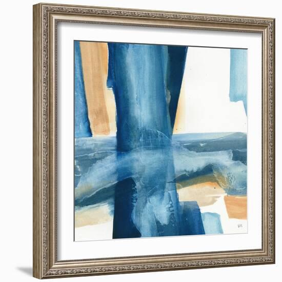 Indigo V-Chris Paschke-Framed Art Print