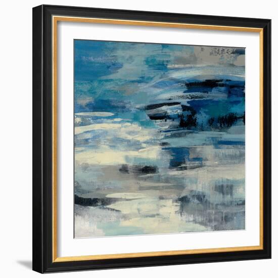 Indigo Wave-Silvia Vassileva-Framed Art Print