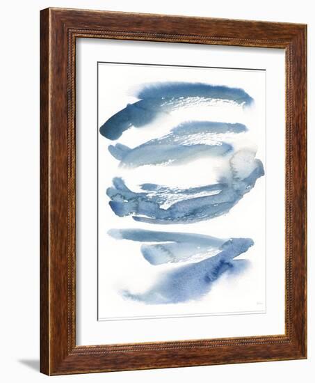 Indigo Waves Crop-Sue Schlabach-Framed Art Print