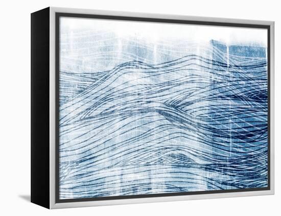 Indigo Waves I-Jarman Fagalde-Framed Stretched Canvas