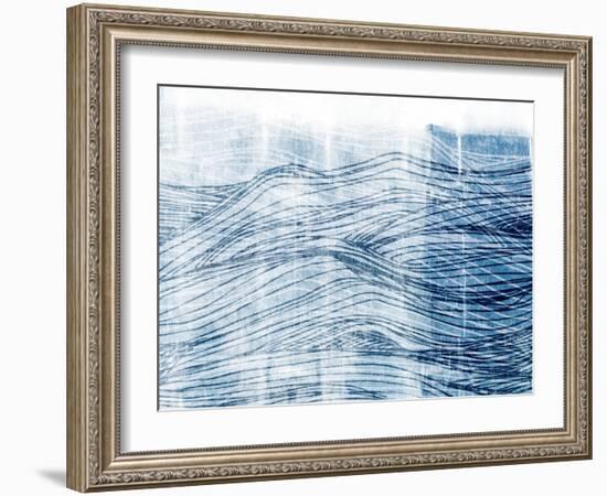 Indigo Waves I-Jarman Fagalde-Framed Art Print