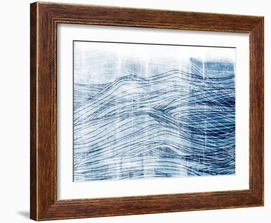 Indigo Waves I-Jarman Fagalde-Framed Art Print