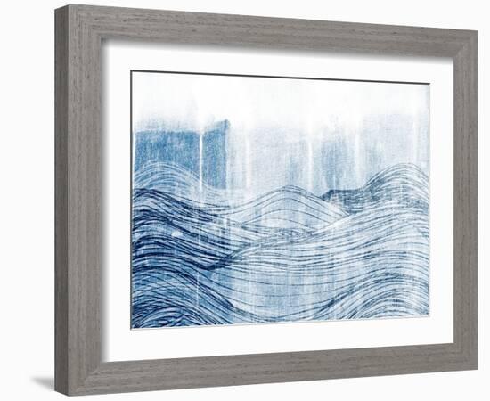 Indigo Waves II-Jarman Fagalde-Framed Art Print